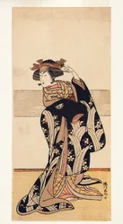 Herec Segawa Kikunojo III v ženské roli, 1774-76 (woodblock)